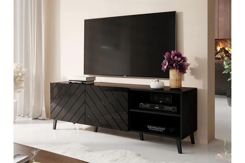 Strontian Tv-skåp 150 cm Scandinavian Choice Black - Möbler - Vardagsrum - Tv-möbler & mediamöbler - Tv-skåp