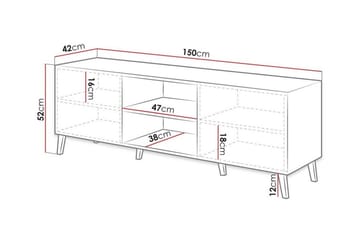 Strontian Tv-skåp 150 cm Scandinavian Choice Graphite - Möbler - Vardagsrum - Tv-möbler & mediamöbler - Tv-bänkar