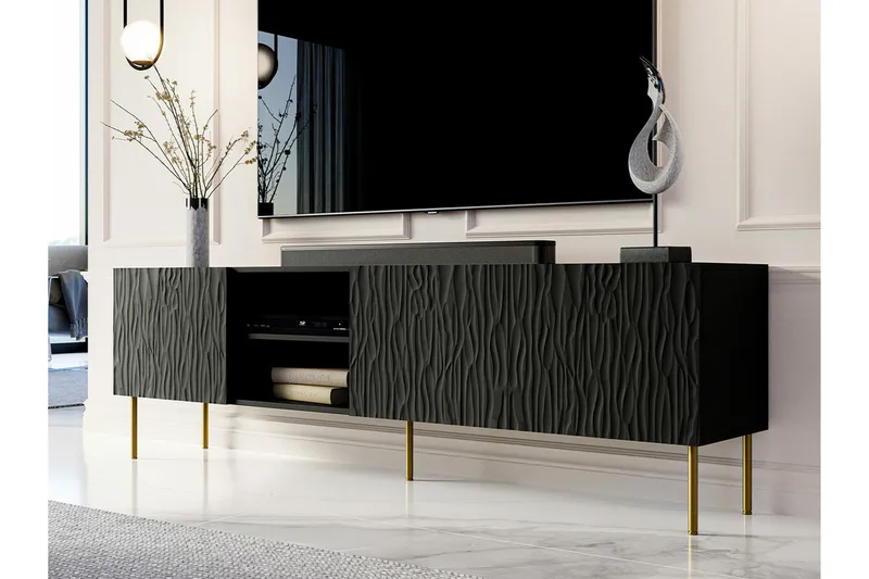 Strontian Tv-skåp 190 cm Scandinavian Choice Black - Möbler - Vardagsrum - Tv-möbler & mediamöbler - Tv-skåp