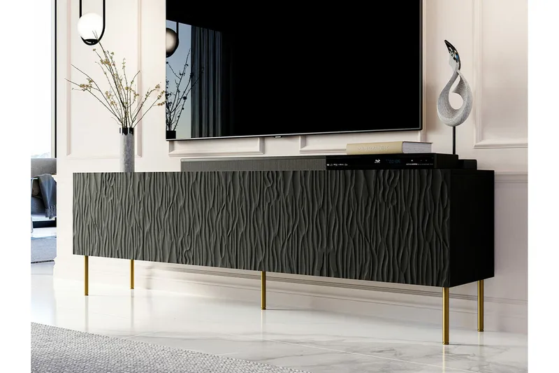 Strontian Tv-skåp 190 cm Scandinavian Choice Black - Möbler - Vardagsrum - Tv-möbler & mediamöbler - Tv-skåp