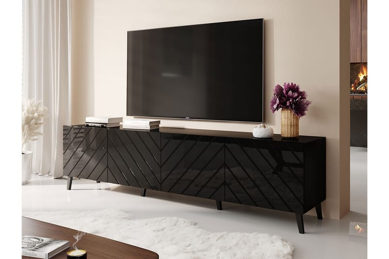 Strontian Tv-skåp 200 cm Scandinavian Choice Black - Möbler - Vardagsrum - Tv-möbler & mediamöbler - Tv-skåp