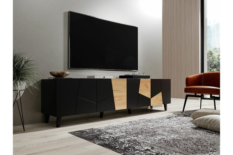 Strontian Tv-skåp 201 cm Scandinavian Choice Black - Möbler - Vardagsrum - Tv-möbler & mediamöbler - Tv-skåp