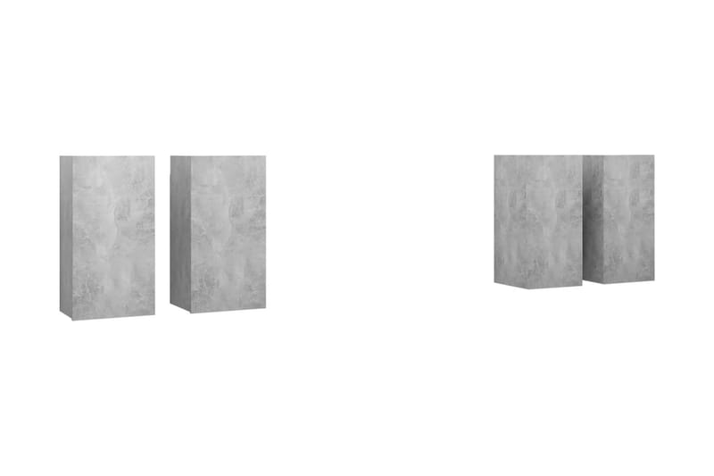 TV-skåp 4 delar betonggrå 30,5x30x60 cm spånskiva - Grå - Möbler - Vardagsrum - Tv-möbler & mediamöbler - Tv-skåp