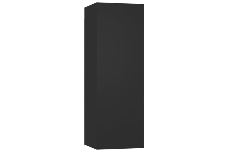 TV-skåp 4 delar svart 30,5x30x90 cm spånskiva - Svart - Tv-skåp