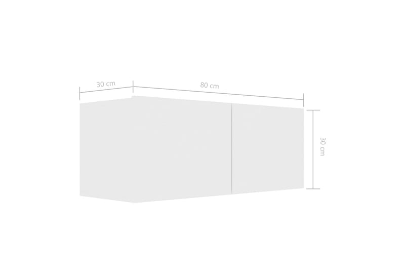 TV-skåp 4 st vit 80x30x30 cm spånskiva - Vit - Möbler - Vardagsrum - Tv-m�öbler & mediamöbler - Tv-skåp