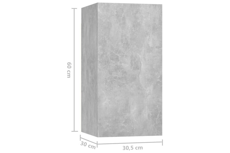 TV-skåp 7 delar betonggrå 30,5x30x60 cm spånskiva - Grå - Möbler - Vardagsrum - Tv-möbler & mediamöbler - Tv-skåp