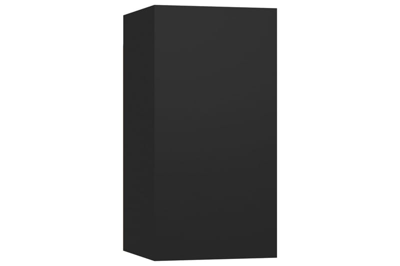 TV-skåp 7 delar svart 30,5x30x60 cm spånskiva - Svart - Tv-skåp