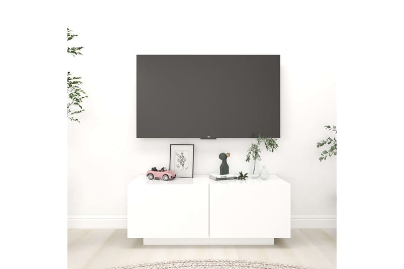 TV-skåp vit 100x35x40 cm spånskiva - Vit - Möbler - Vardagsrum - Tv-möbler & mediamöbler - Tv-skåp
