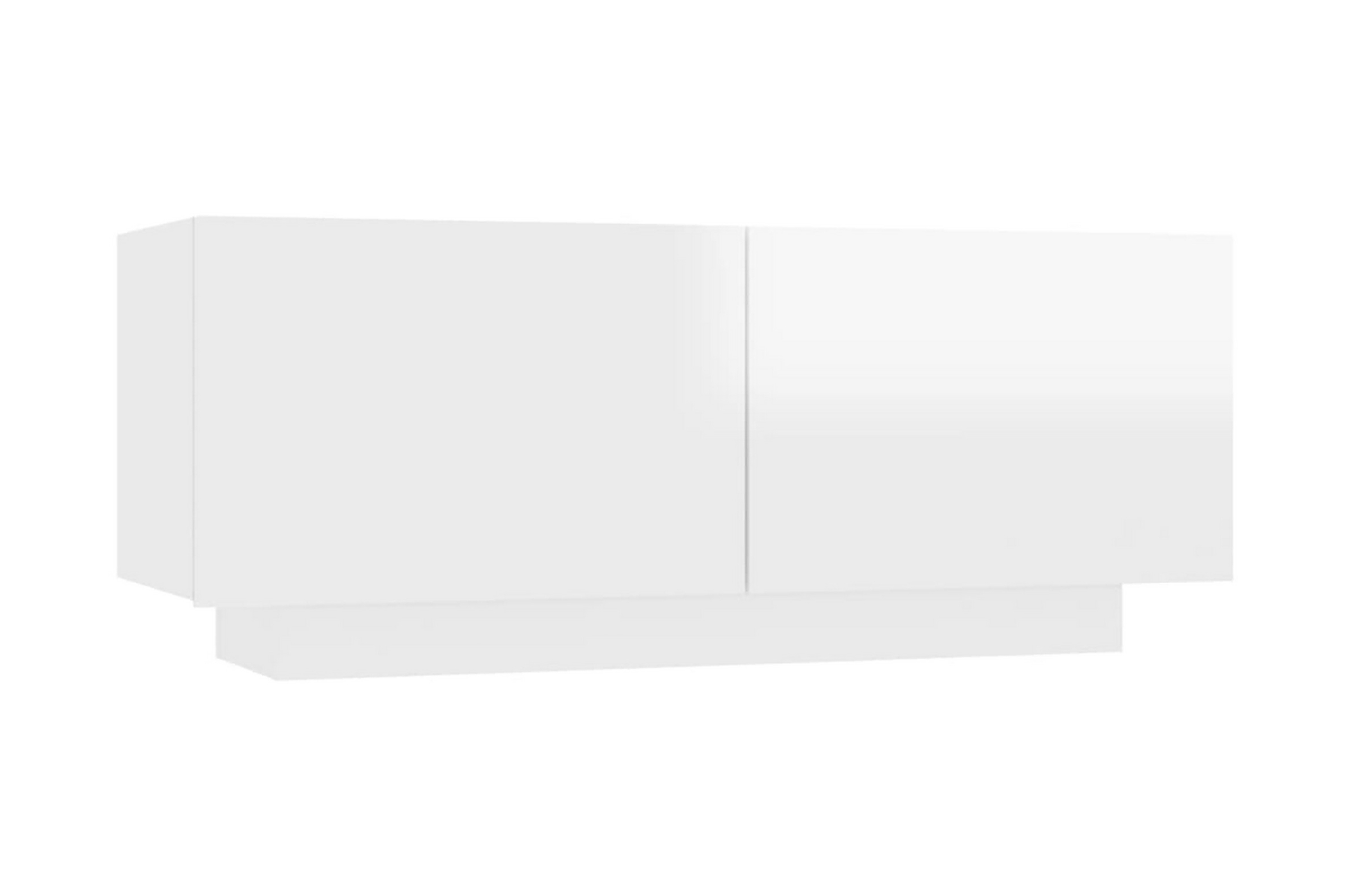 TV-skåp vit högglans 100x35x40 cm spånskiva – Vit