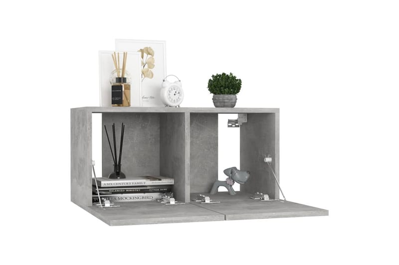 Väggmonterat TV-skåp betonggrå 60x30x30 cm - Grå - Möbler - Vardagsrum - Tv-m�öbler & mediamöbler - Tv-skåp