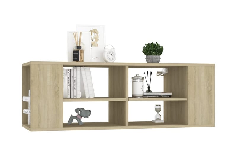 Väggmonterat tv-skåp sonoma-ek 102x35x35 cm spånskiva - Brun - Möbler - Vardagsrum - Tv-möbler & mediamöbler - Tv-skåp