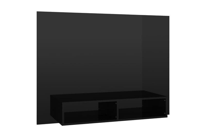 Väggmonterat tv-skåp svart högglans 120x23,5x90 cm spånskiva - Svart - Möbler - Vardagsrum - Tv-möbler & mediamöbler - Tv-skåp