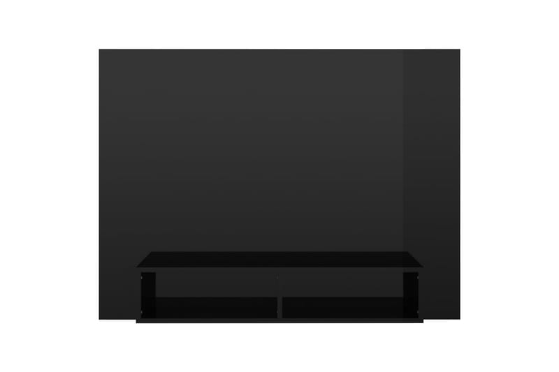 Väggmonterat tv-skåp svart högglans 120x23,5x90 cm spånskiva - Svart - Möbler - Vardagsrum - Tv-möbler & mediamöbler - Tv-skåp