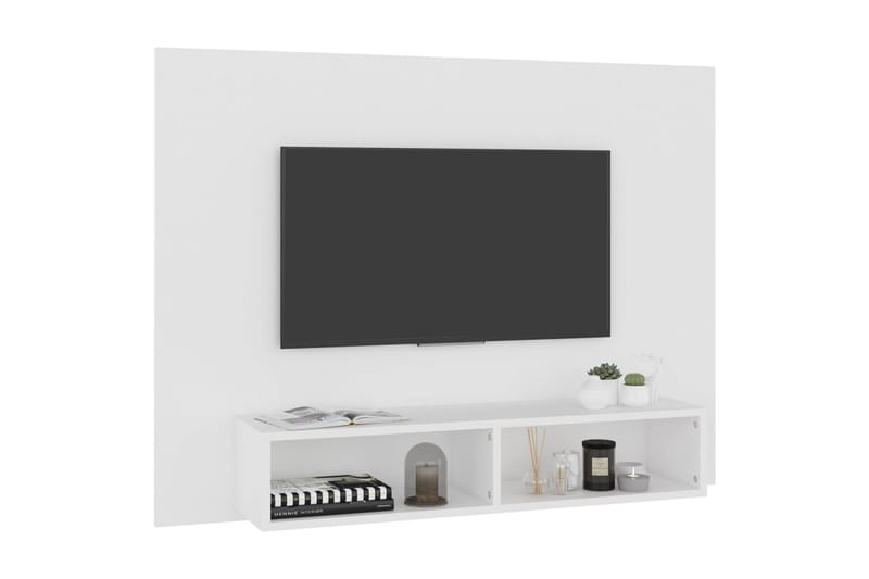 Väggmonterat tv-skåp vit 120x23,5x90 cm spånskiva - Vit - Möbler - Vardagsrum - Tv-möbler & mediamöbler - Tv-skåp