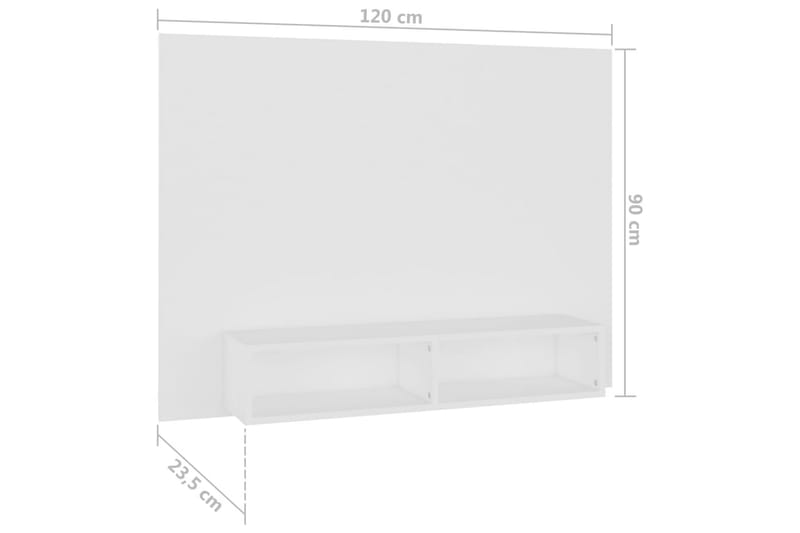 Väggmonterat tv-skåp vit 120x23,5x90 cm spånskiva - Vit - Möbler - Vardagsrum - Tv-möbler & mediamöbler - Tv-skåp
