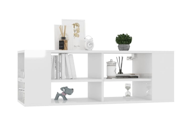 Väggmonterat tv-skåp vit högglans 102x35x35 cm spånskiva - Vit - Möbler - Vardagsrum - Tv-möbler & mediamöbler - Tv-skåp