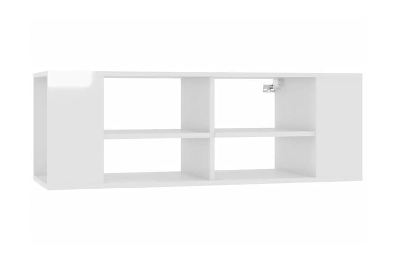 Väggmonterat tv-skåp vit högglans 102x35x35 cm spånskiva - Vit - Möbler - Vardagsrum - Tv-möbler & mediamöbler - Tv-skåp