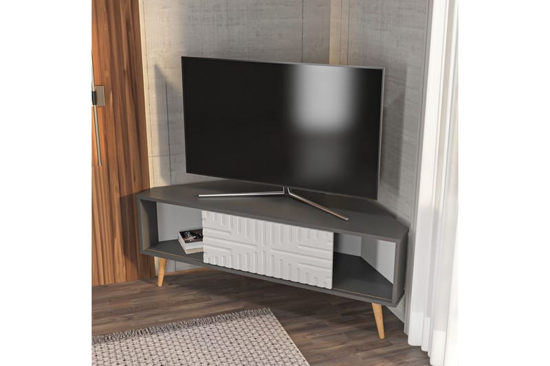 Abbas Tv-bänk 140 cm - Antracit/Vit - Möbler - Vardagsrum - Tv-möbler & mediamöbler - Tv-bänkar