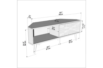 Abbas Tv-bänk 140 cm - Ek/Vit - Möbler - Vardagsrum - Tv-möbler & mediamöbler - Tv-bänkar