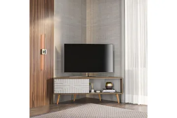 Abbas Tv-bänk 140 cm - Valnöt/Vit - Möbler - Vardagsrum - Tv-möbler & mediamöbler - Tv-bänkar