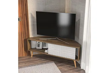 Abbas Tv-bänk 140 cm - Valnöt/Vit - Möbler - Vardagsrum - Tv-möbler & mediamöbler - Tv-bänkar
