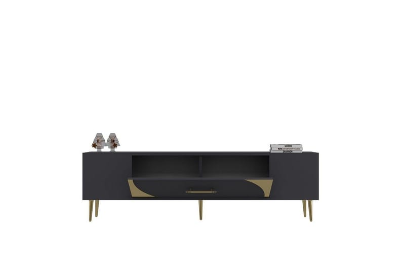 Aldor Tv-bänk 150 cm - Antracit/Guld - Möbler - Vardagsrum - Tv-möbler & mediamöbler - Tv-bänkar
