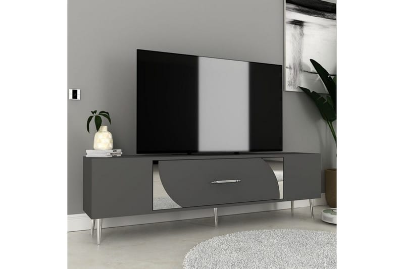 Aldor Tv-bänk 150 cm - Antracit/Silver - Möbler - Vardagsrum - Tv-möbler & mediamöbler - Tv-bänkar