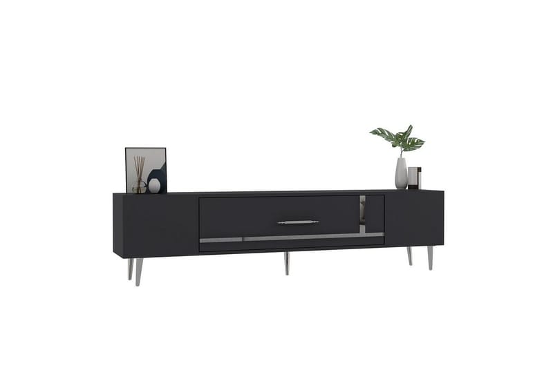 Aldor Tv-bänk 150 cm - Antracit/Silver - Möbler - Vardagsrum - Tv-möbler & mediamöbler - Tv-bänkar