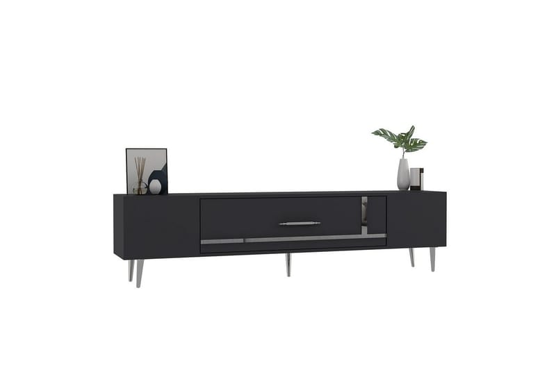Aldor Tv-bänk 150 cm - Antracit/Silver - Möbler - Vardagsrum - Tv-möbler & mediamöbler - Tv-bänkar