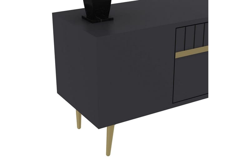Anira Tv-bänk 150 cm - Antracit/Guld - Möbler - Vardagsrum - Tv-möbler & mediamöbler - Tv-bänkar