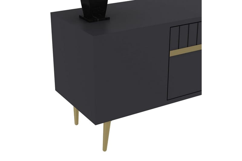 Anira Tv-bänk 150 cm - Antracit/Guld - Möbler - Vardagsrum - Tv-möbler & mediamöbler - Tv-bänkar