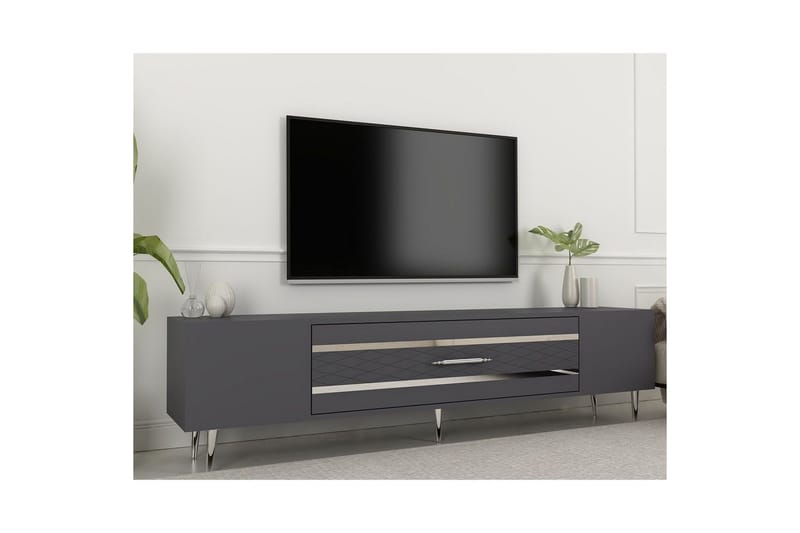 Anira Tv-bänk 150 cm - Antracit/Silver - Möbler - Vardagsrum - Tv-möbler & mediamöbler - Tv-bänkar