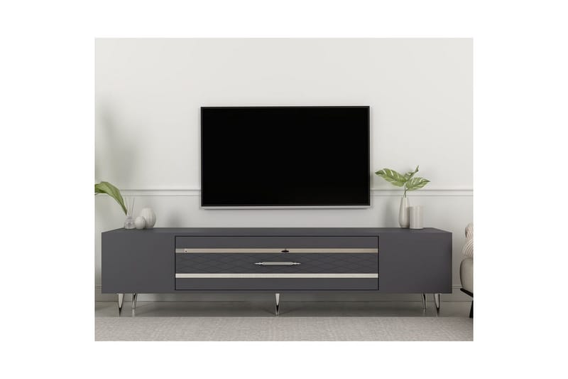 Anira Tv-bänk 150 cm - Antracit/Silver - Möbler - Vardagsrum - Tv-möbler & mediamöbler - Tv-bänkar