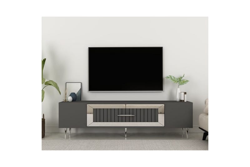 Anira Tv-bänk 150 cm - Antracit/Silver - Möbler - Vardagsrum - Tv-möbler & mediamöbler - Tv-bänkar