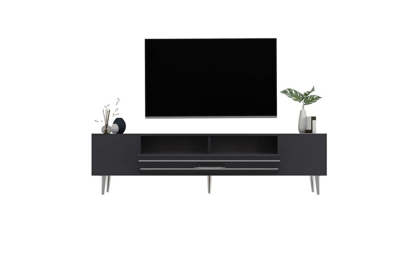 Anira Tv-bänk 150 cm - Antracit/Silver - Möbler - Vardagsrum - Tv-möbler & mediamöbler - Tv-bänkar