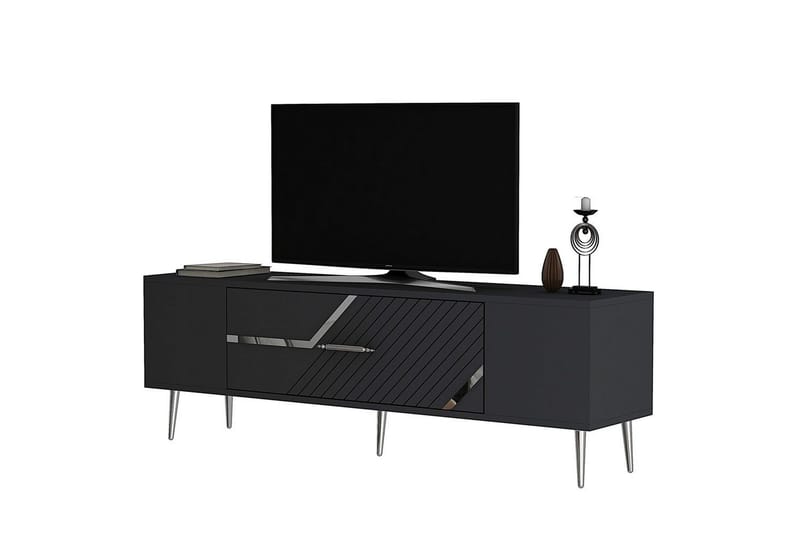 Anira Tv-bänk 150 cm, Antracit/Silver