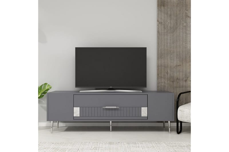 Anira Tv-bänk 150 cm - Antracit/Silver - Möbler - Vardagsrum - Tv-möbler & mediamöbler - Tv-bänkar