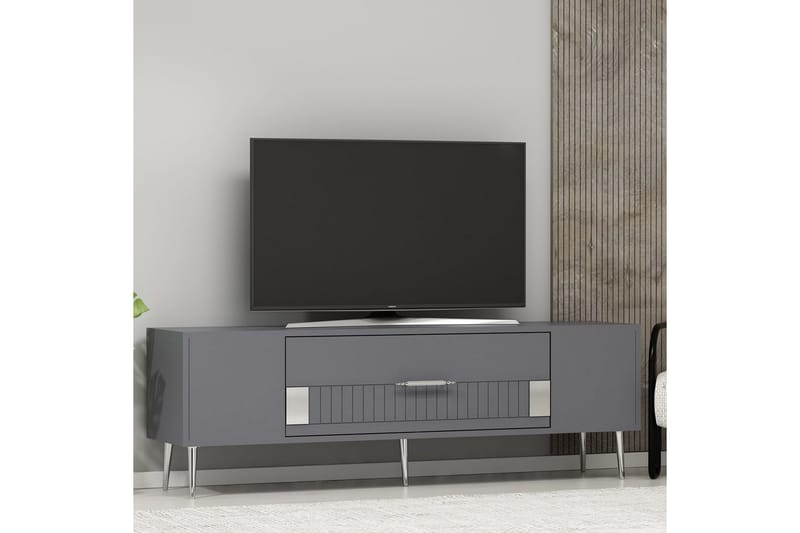 Anira Tv-bänk 150 cm - Antracit/Silver - Möbler - Vardagsrum - Tv-möbler & mediamöbler - Tv-bänkar