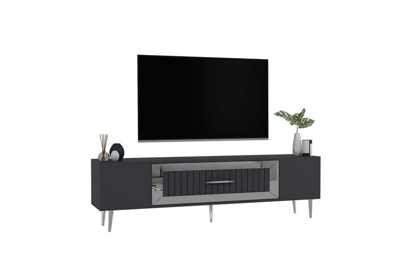 Anira Tv-bänk 150 cm - Antracit/Silver - Möbler - Vardagsrum - Tv-möbler & mediamöbler - Tv-bänkar