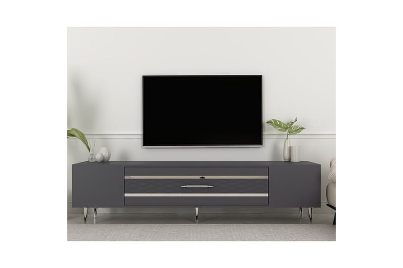 Anira Tv-bänk 150 cm - Antracit/Silver - Möbler - Vardagsrum - Tv-möbler & mediamöbler - Tv-bänkar