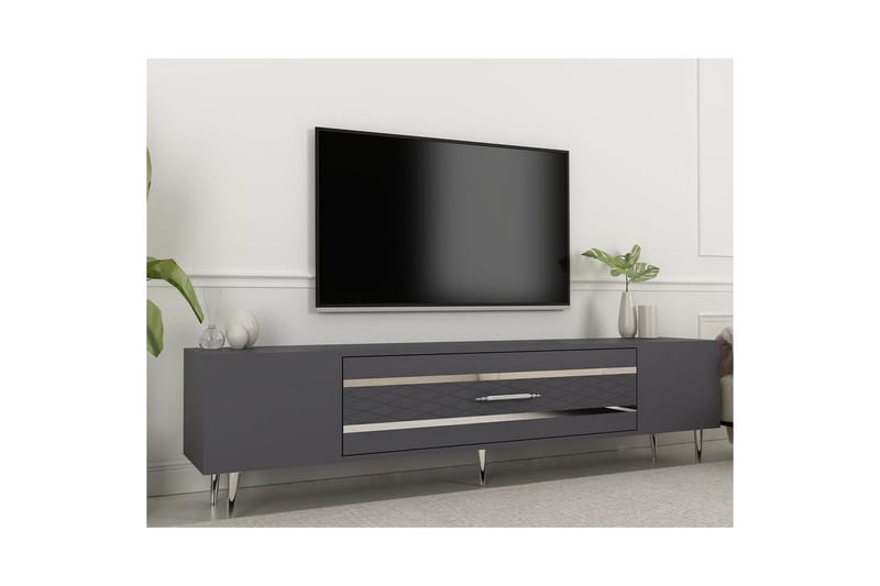 Anira Tv-bänk 150 cm - Antracit/Silver - Möbler - Vardagsrum - Tv-möbler & mediamöbler - Tv-bänkar