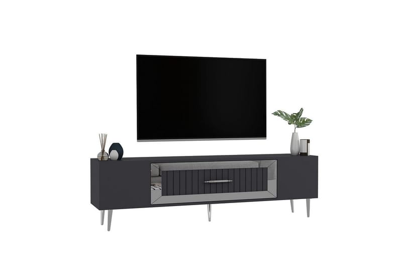 Anira Tv-bänk 150 cm - Antracit/Silver - Möbler - Vardagsrum - Tv-möbler & mediamöbler - Tv-bänkar