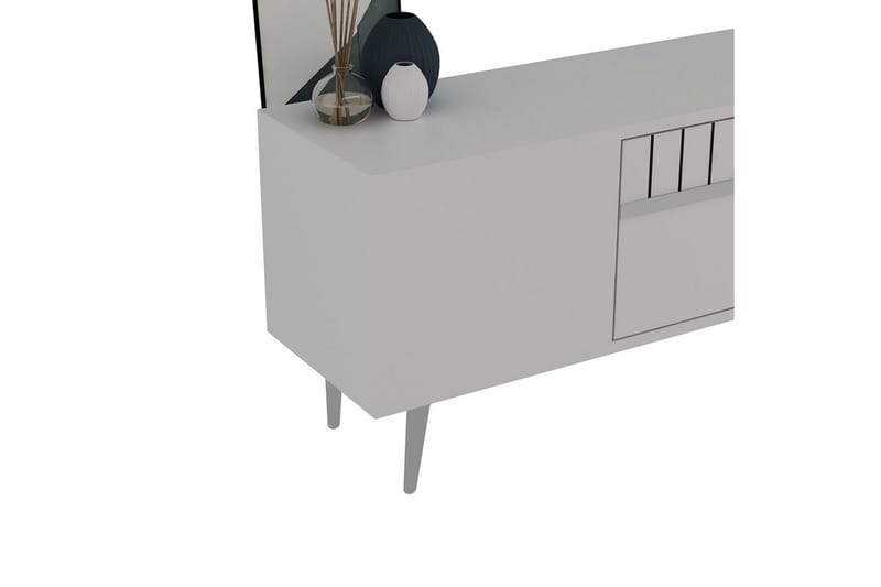 Anira Tv-bänk 150 cm - Vit/Silver - Möbler - Vardagsrum - Tv-möbler & mediamöbler - Tv-bänkar