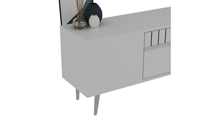 Anira Tv-bänk 150 cm - Vit/Silver - Möbler - Vardagsrum - Tv-möbler & mediamöbler - Tv-bänkar