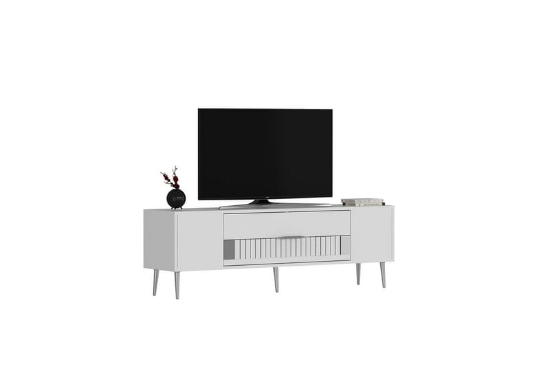 Anira Tv-bänk 150 cm - Vit/Silver - Möbler - Vardagsrum - Tv-möbler & mediamöbler - Tv-bänkar