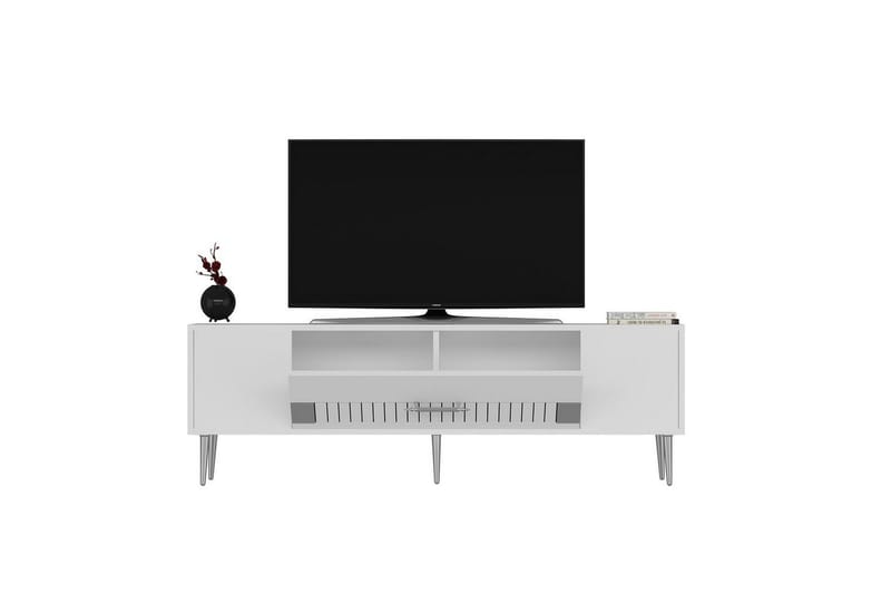 Anira Tv-bänk 150 cm - Vit/Silver - Möbler - Vardagsrum - Tv-möbler & mediamöbler - Tv-bänkar