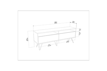 Anvor Tv-bänk 140 cm - Valnöt/Svart - Möbler - Vardagsrum - Tv-möbler & mediamöbler - Tv-bänkar