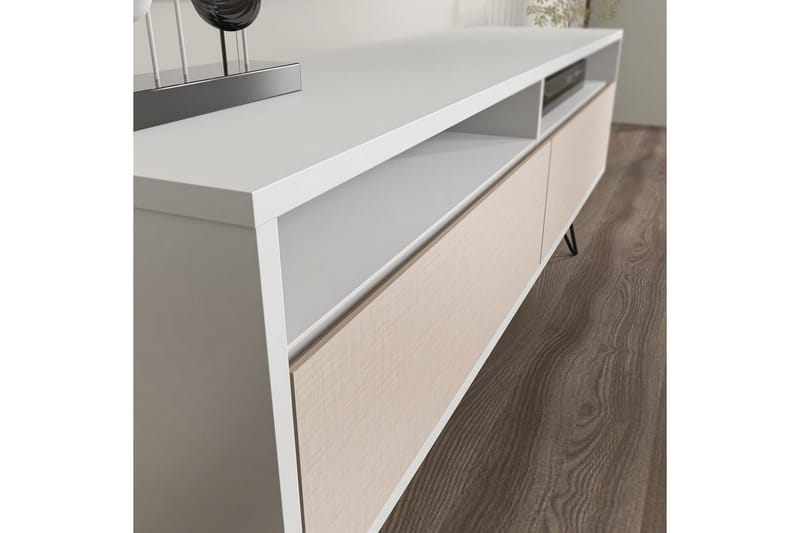 Anvor Tv-bänk 140 cm - Vit/Beige - Möbler - Vardagsrum - Tv-möbler & mediamöbler - Tv-bänkar