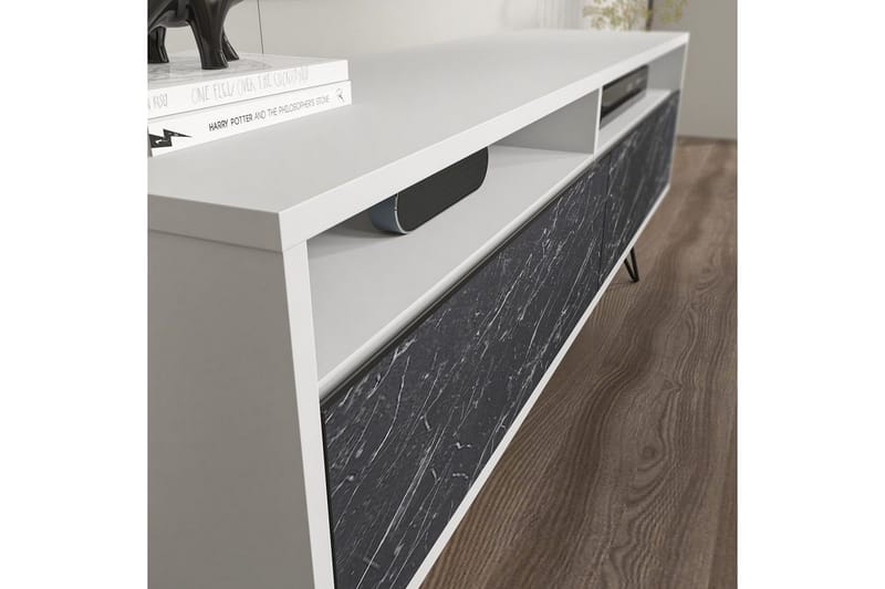 Anvor Tv-bänk 140 cm - Vit/Svart - Möbler - Vardagsrum - Tv-möbler & mediamöbler - Tv-bänkar