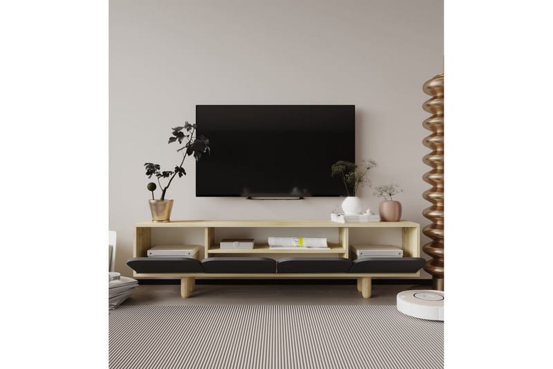 Arvo Tv-stativ 180x30 cm - Brun/Antracit - Möbler - Vardagsrum - Tv-möbler & mediamöbler - Tv-väggfästen & mediastativ - Tv stativ & väggfästen